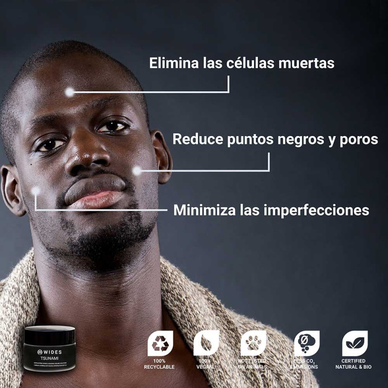 TSUNAMI Exfoliante Facial Fisico y Químico BHA y AHA - 4