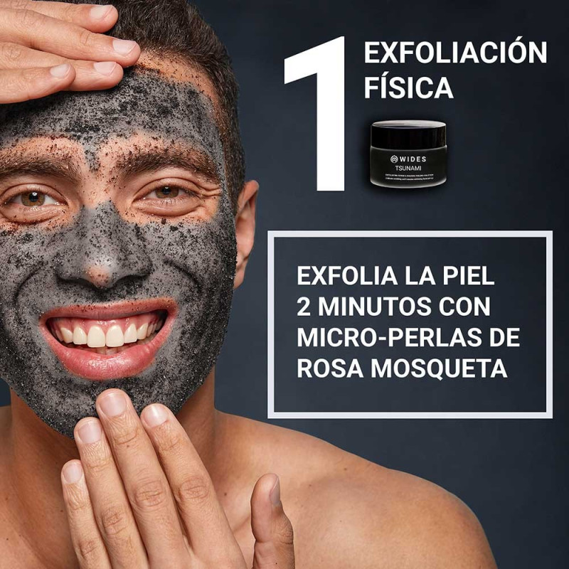 TSUNAMI Exfoliante Facial Fisico y Químico BHA y AHA - 2