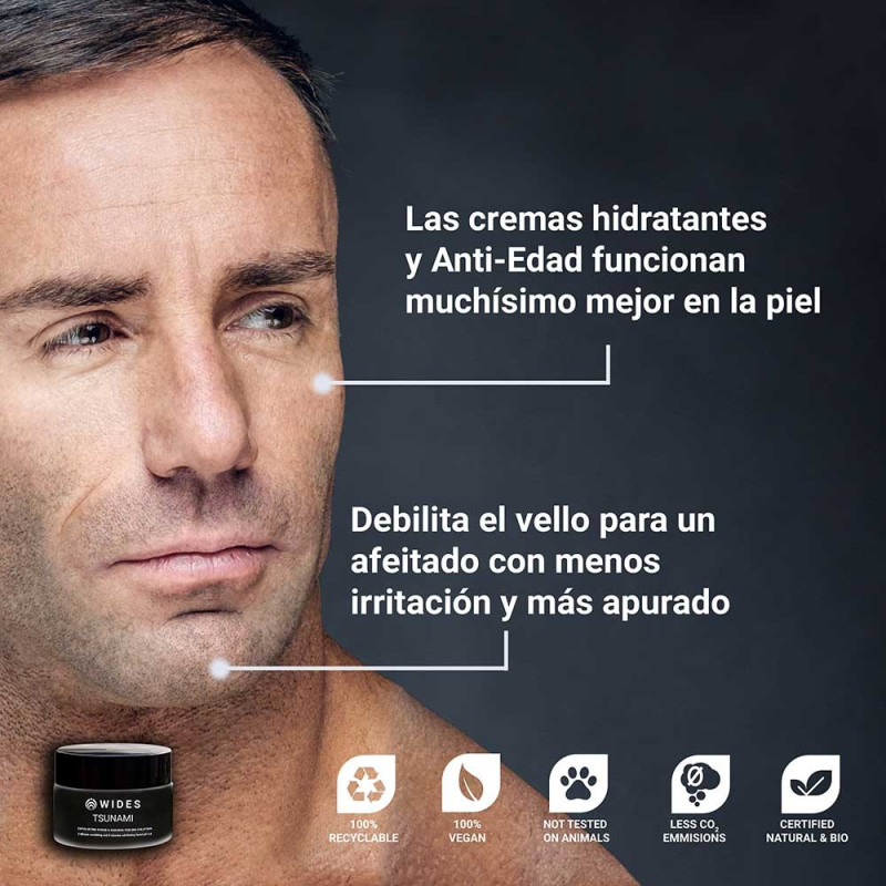 TSUNAMI Exfoliante Facial Fisico y Químico BHA y AHA - 5