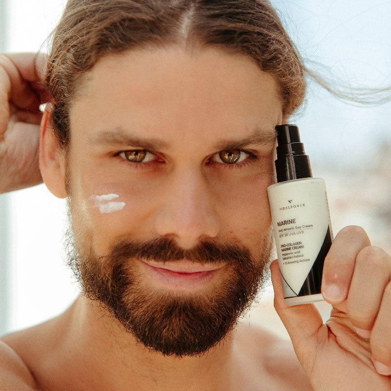 MARINE Creme anti-rugas natural com proteção solar 30SPF - 4