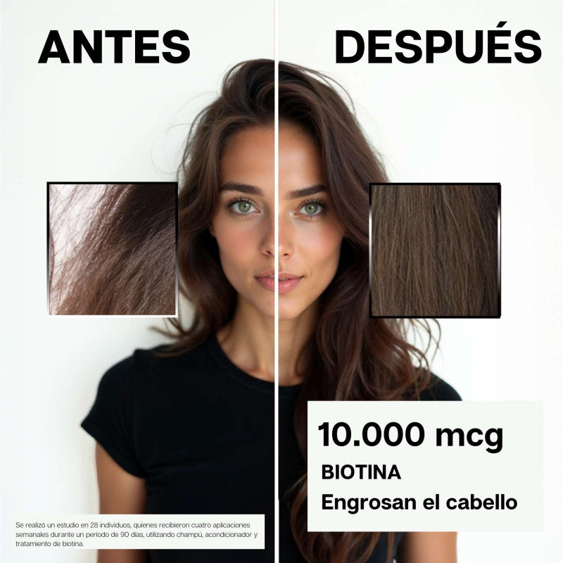 Champú Biotina 10000 mcg con 12 Activos 400ml - 2