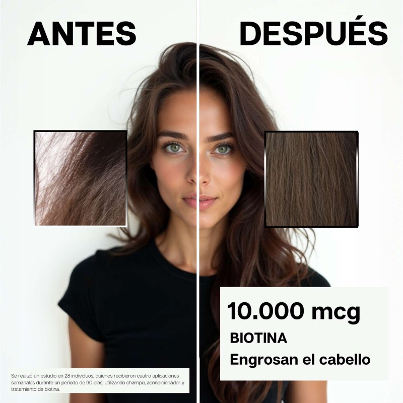 Shampoo Biotina 10000 mcg con 12 Attivi 400ml - 2