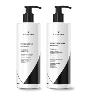 Champu Biotina para el Cabello 10000 mcg + 12 Activos