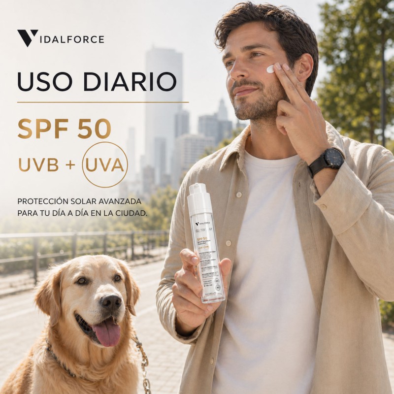 GLOW DAY Crema de día SPF 50 + Bioestimulación Peptídica - 2