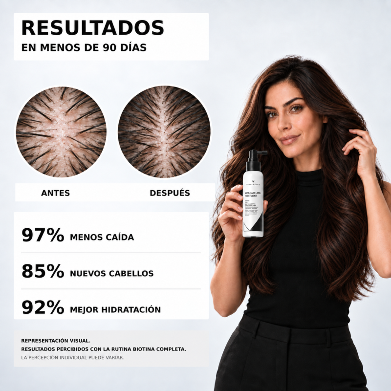 Biotina para o cabelo tratamento com 12 ativos naturais