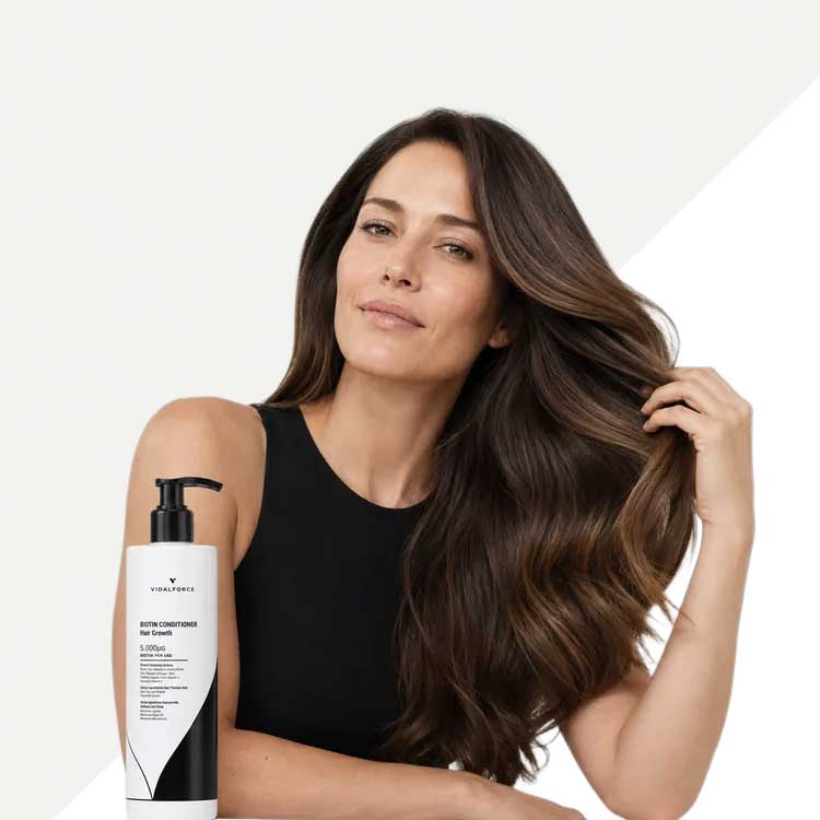 Cabello suave y brillante después de usar el acondicionador