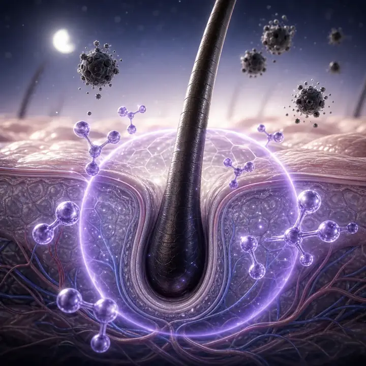 Representación de la melatonina en el entorno folicular