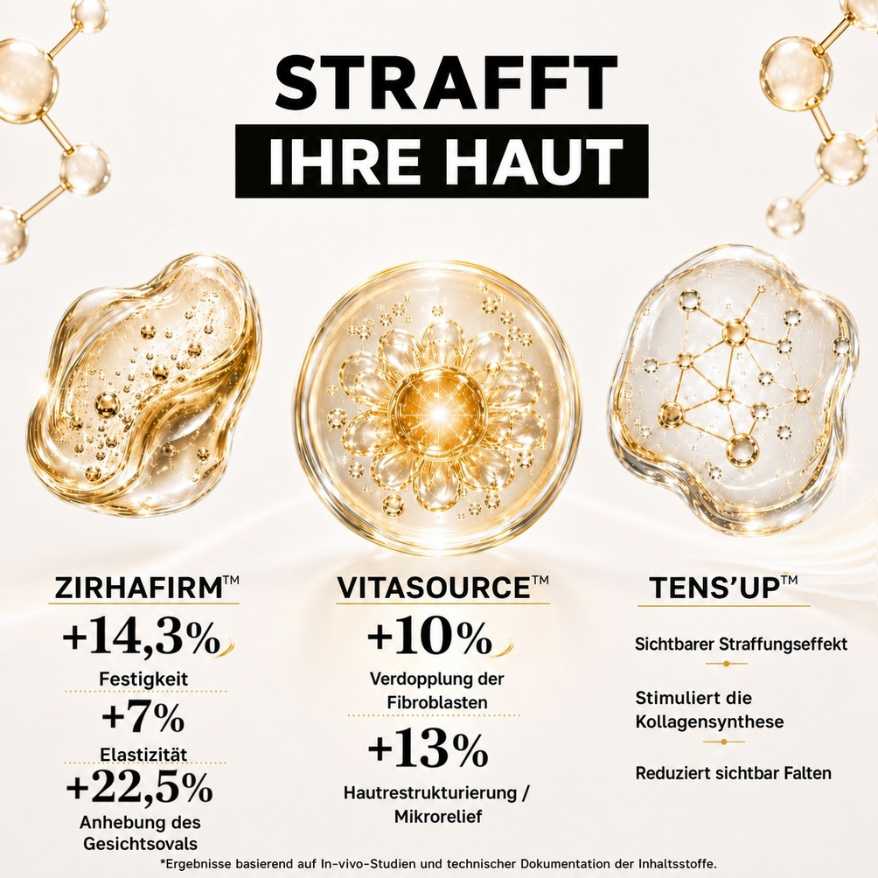 Glow Day 3 straffende Wirkstoffe Zirhafirm Vitasource Tens Up